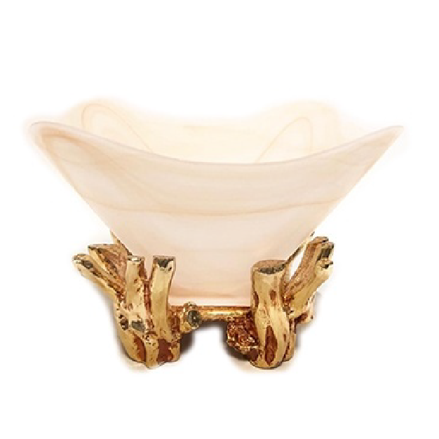 MURANO AMBER GOLD KARE MEYVELİK