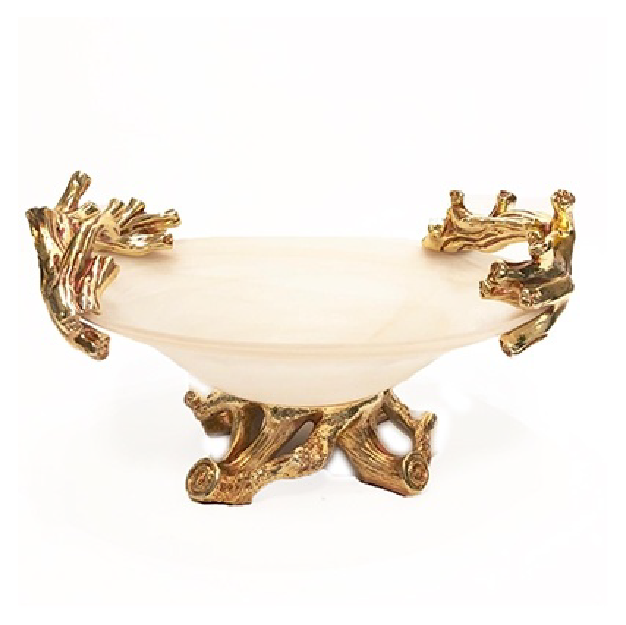 MURANO AMBER GOLD YUVARLAK MEYVELİK