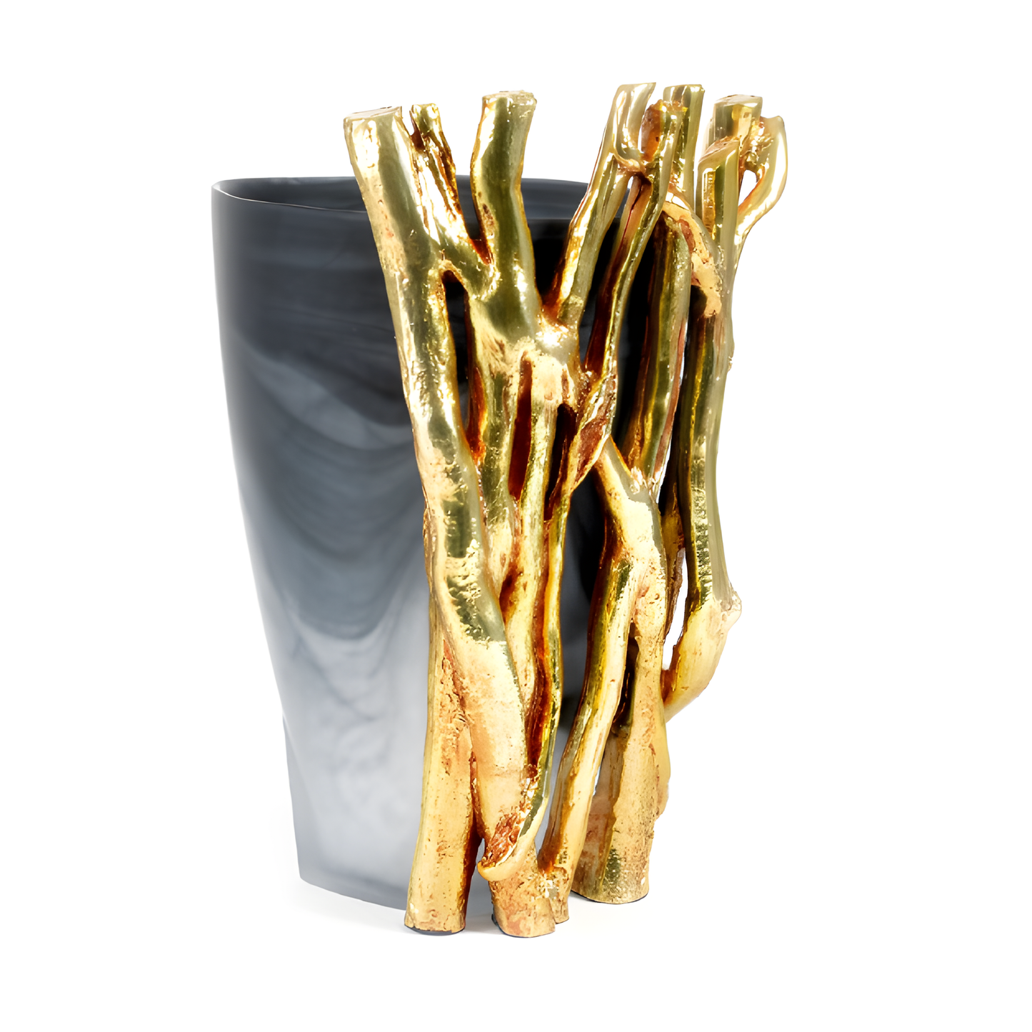MURANO FÜME GOLD VAZO