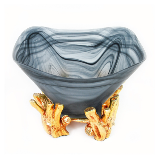 MURANO FÜME GOLD KARE MEYVELİK