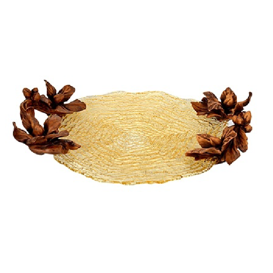 MEŞE AMBER WOOD AYAKLI YUVARLAK TABAK
